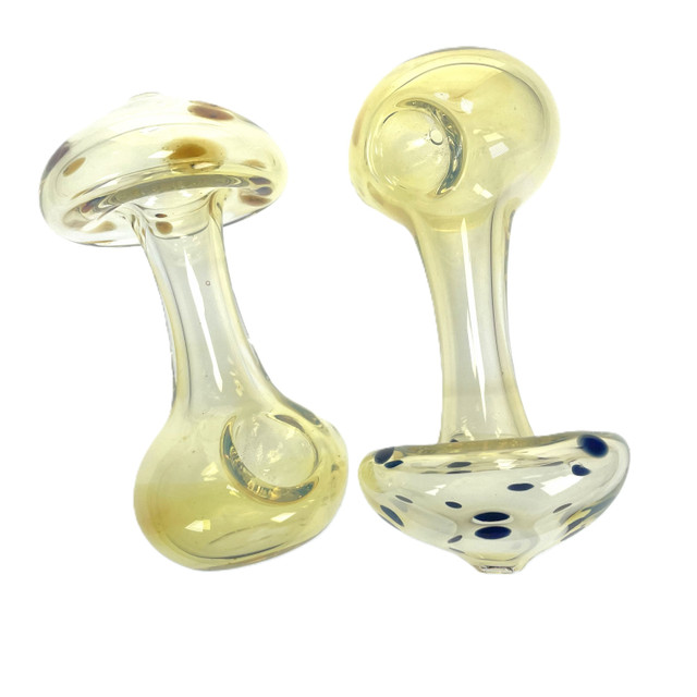 Fumed Standing Mushroom Hand Pipe 4.5"