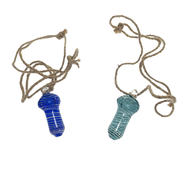 Hemp Necklace with Mini Swirl Pipe