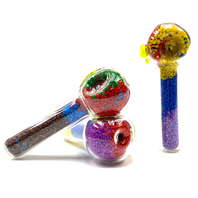 Sand Filled Colorful Activities Hand Pipe 4.5"