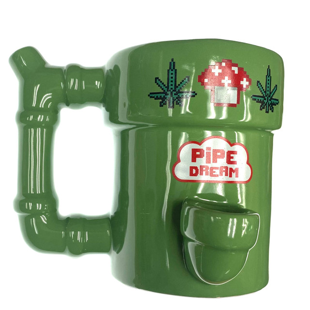 Green Plumber Porcelain Water Pipe Mug