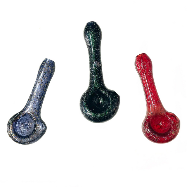 Sparklers Full Sparkle Glass Hand Pipe Colorado Blown 3.75" 1 Count Assorted Color