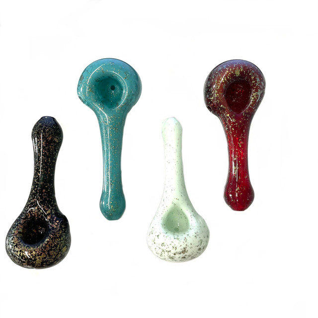 Sparklers Full Sparkle Glass Hand Pipe Colorado Blown 5"+- 1 Count Assorted Color