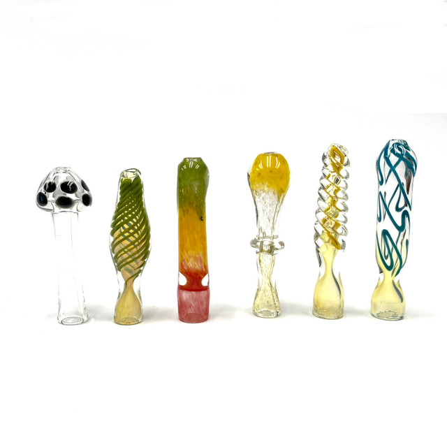 Chillums Crazy Assortment Glass Pipe 3"+- 1 Count Assorted