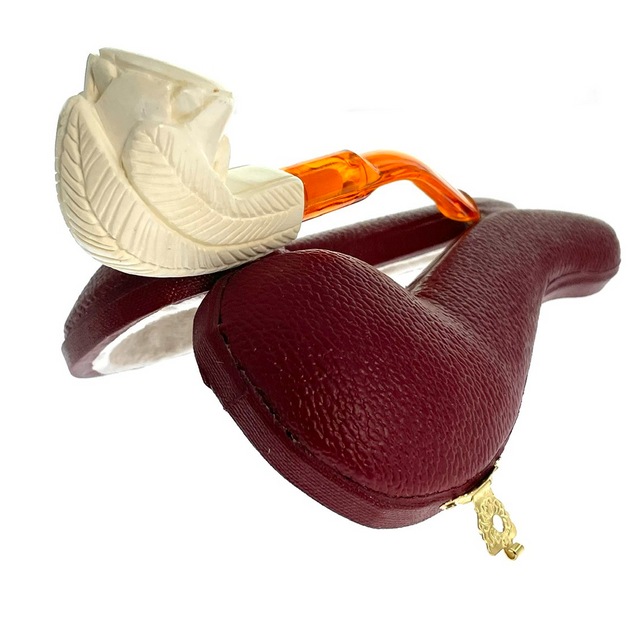 Mini Turkish Tulip Pipe With Case Paykoc Genuine Block Meerschaum M60044