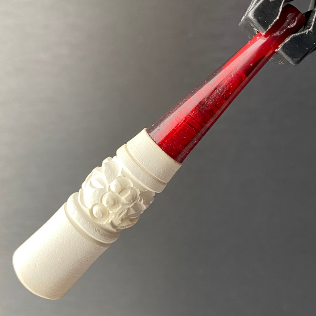 The Baron Red Meerschaum Cigarette Holder Crutch 3"+- Paykoc