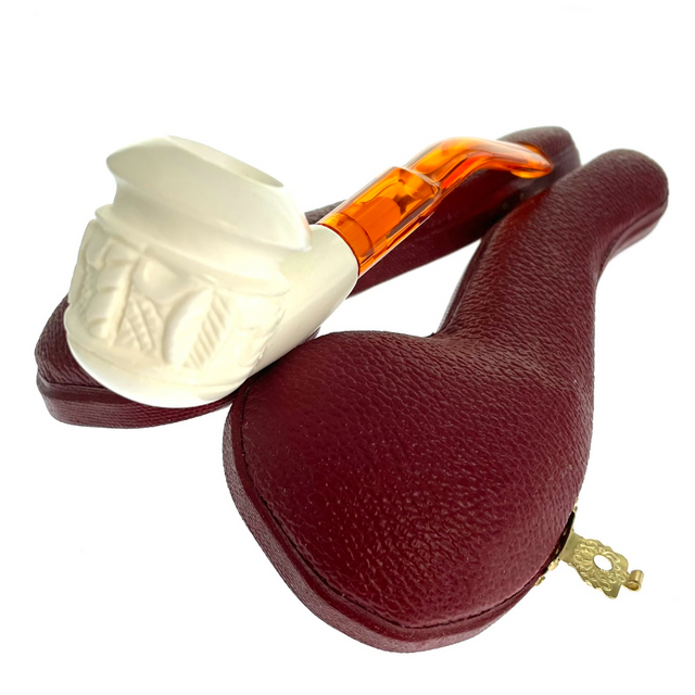 Mini Topkapi Calabash Pipe With Case Paykoc Genuine Block Meerschaum M60043