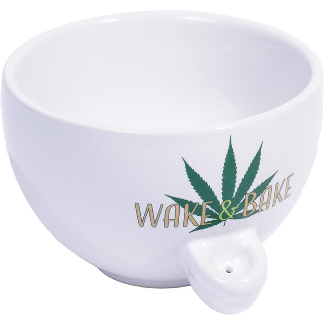 Wake and Bake Porcelain Water Pipe Mug