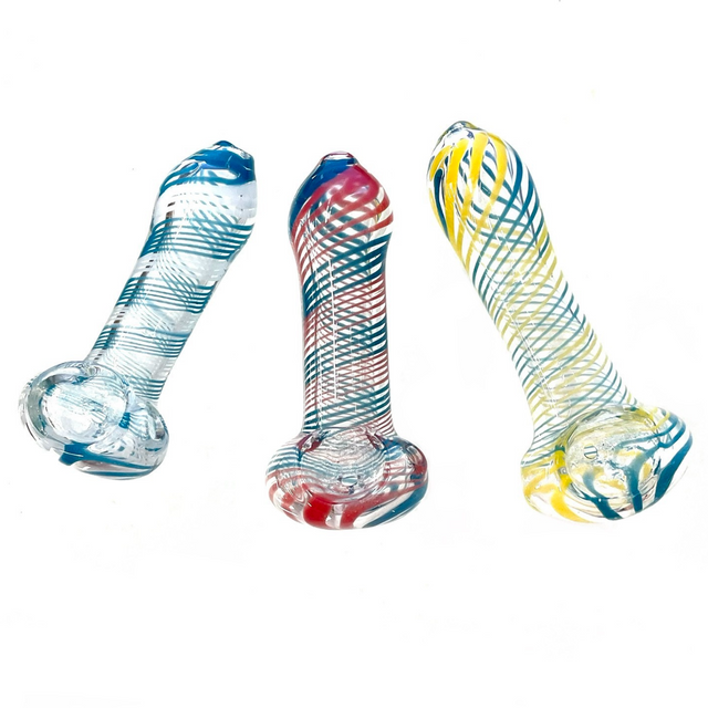 Spire 3 Lightweight Glass Pipe 3" 1 Count Assorted