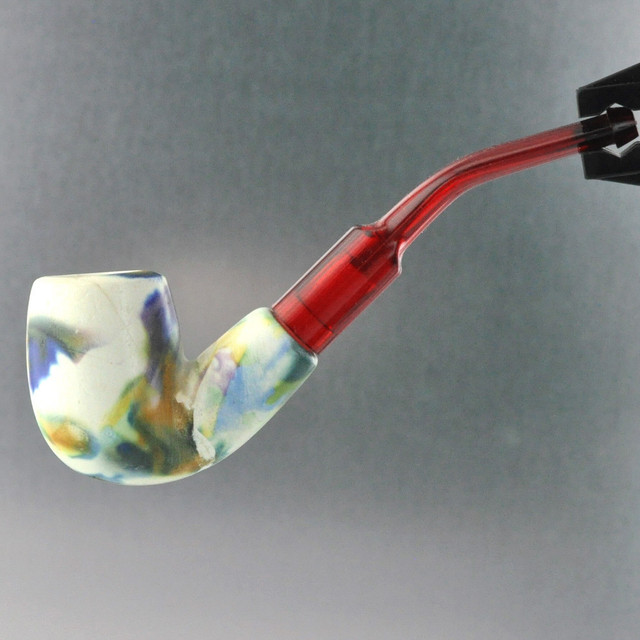 Paykoc Genuine Block Meerschaum Mini Classic Tie-Dye Pipe With Case M60053