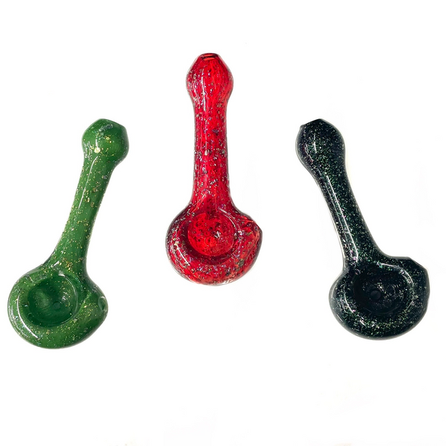 Sparklers Full Sparkle Glass Hand Pipe Colorado Blown 4.00" 1 Count Assorted Color
