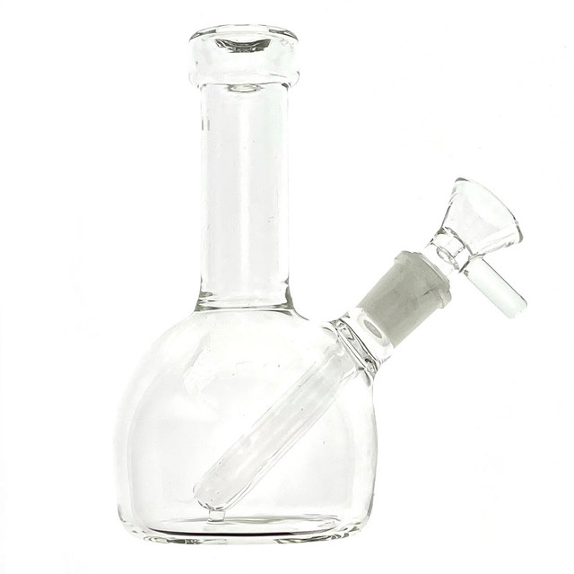 Short Round 6" Glass Waterpipe (Assorted Colors)