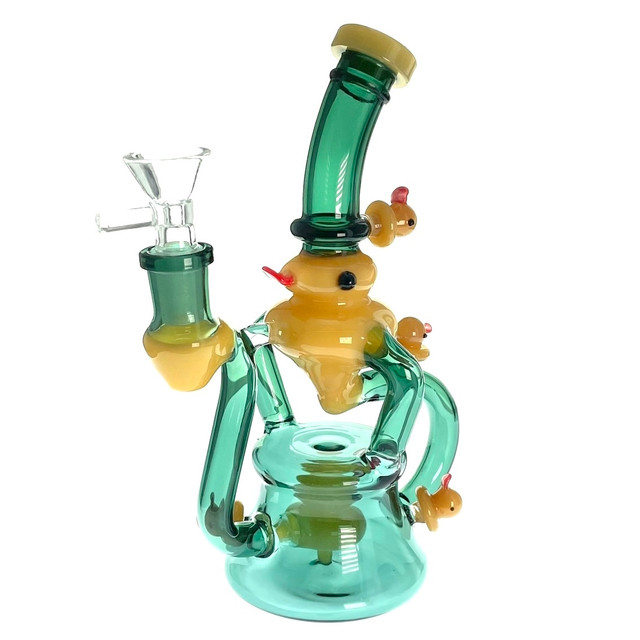 Rubber Duckie Invasion Water Pipe 7.75" Tall 14mm
