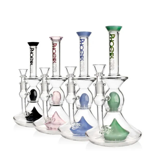 9.5" Dual Showerhead Perc Glass Beaker