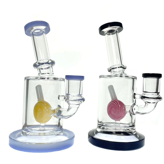 Internal Lollipop 7" Water Pipe 1 Count Assorted Colors