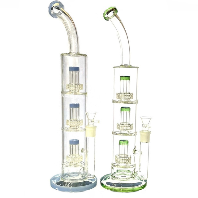Tri Matrix Bent Mouth Water Pipe 1 Assorted