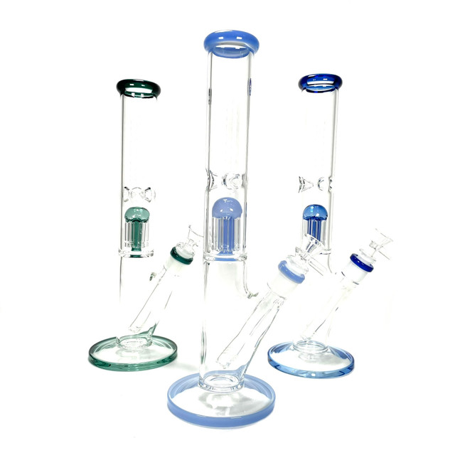 Tube Perc 14" Water Bong 1 Count Assorted Colors