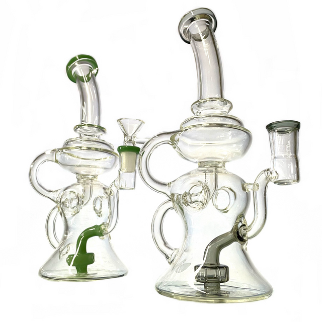 McJagger Recycler Water Pipe 9" 1 Count Assorted Color
