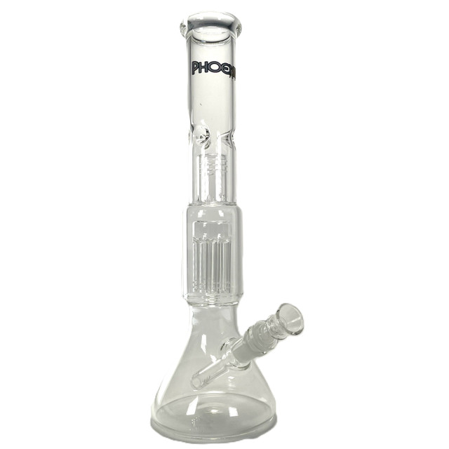 Phoenix Glass 14" Tall Beaker with Perc and Guard 1 Count