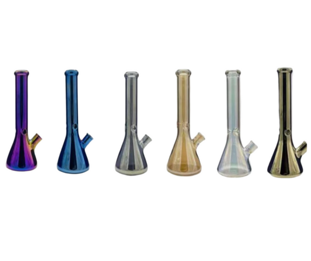 Translucent Multicolored 12" Beaker Water Pipe 1 Count Assorted