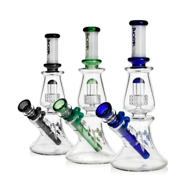 Phoenix Star 10 Inch Matrix Perc Bong 1 Count Assorted Color